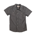 Glas Apparel Protrero short sleeve button-up shirt in charcoal grey with dual chest pockets and urban surf style.